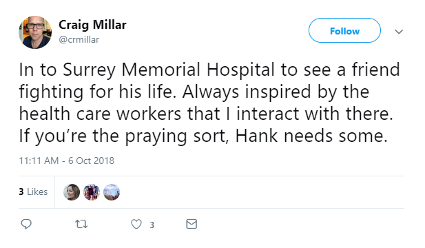 Surrey Memorial Hospital high five