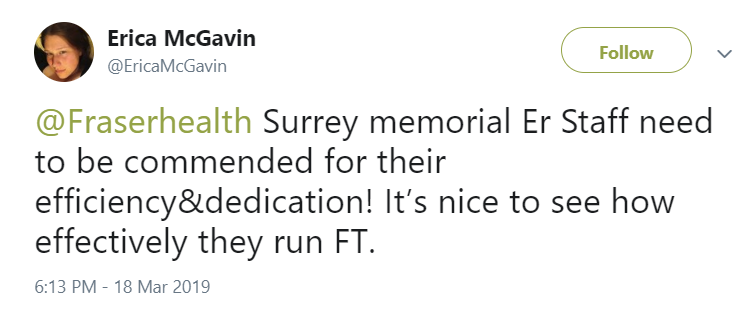 Surrey Memorial Hospital emergency department high five