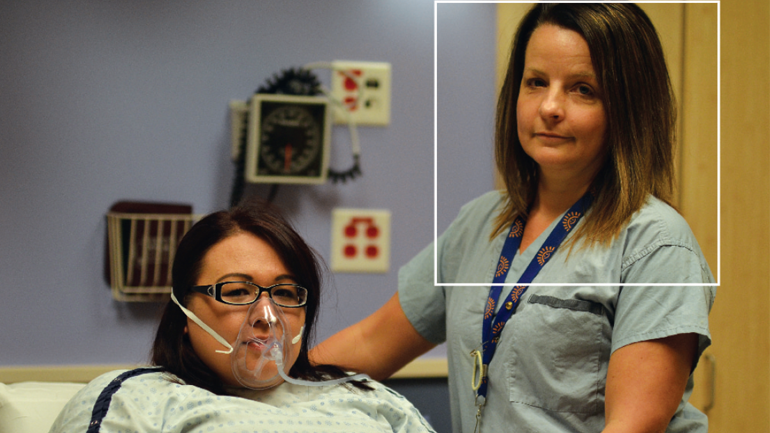 Nurse and a Patient in a Smoke free poster