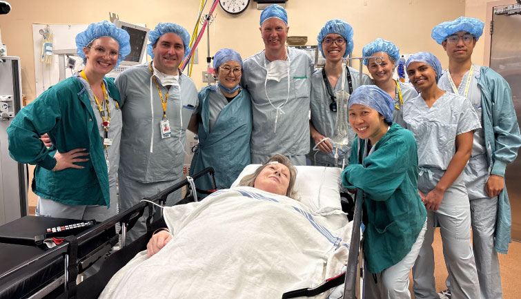 (L-R): Jessica Mayer, Brian Ouellete, Dr. Elizabeth Chuah, Dr. Timothy Kostamo, Vincent Hsu, Stephanie Hawkins, Dr. Nav Bawa, Harold Pang, Pamela Cheng (Center): Maureen Coutts