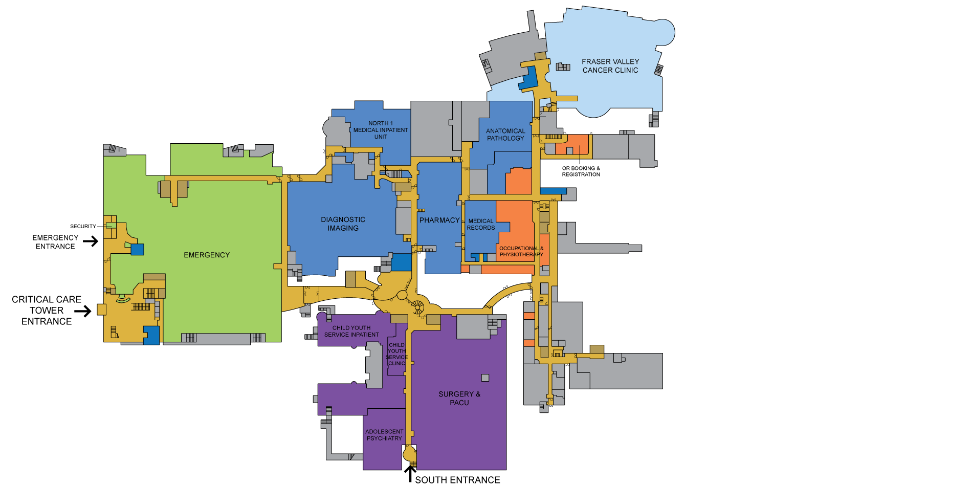 East Surrey Hospital Layout Map